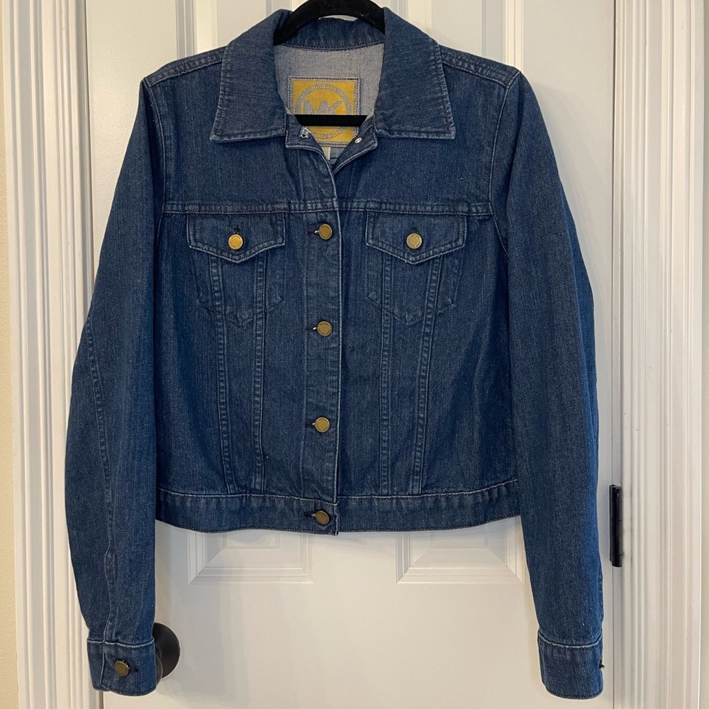 Michael Kors Blue Denim Jean Jacket Size Large